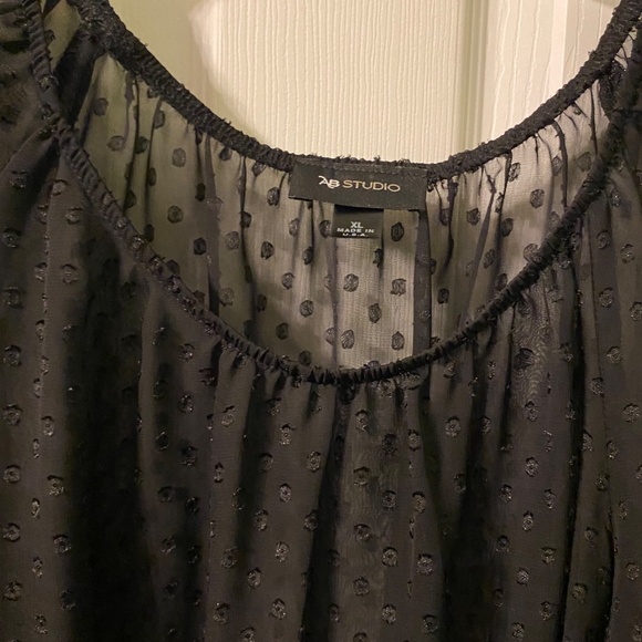 Sheer black Polka Dot tunic - Picture 2 of 2